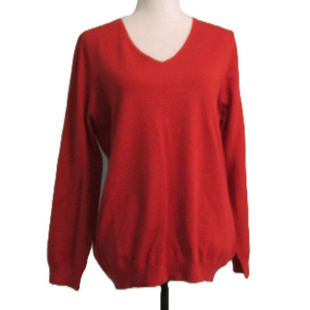 Love Ellie Rust V-Neck Criss Cross Back Lightweight Sweater-XL-NWOT